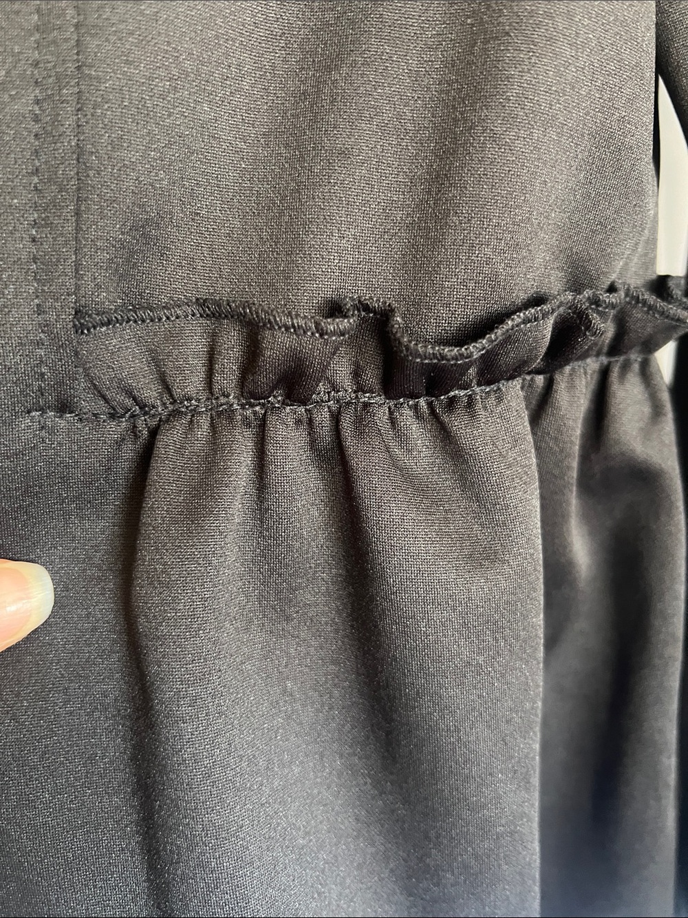 Doe & Rae Black Open-Front Ruffle Peplum Jacket - Picture 4 of 7